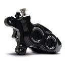 Race Series Monoblock Brake Caliper Black Anodized Billet Bore Caps Black Anodized Front Left