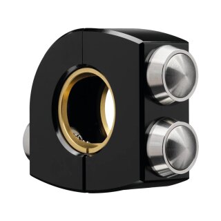 mo.switch Push-Button Clamp for 1" or 7/8" Handlebars 3 VA Button Gloss Black Anodized