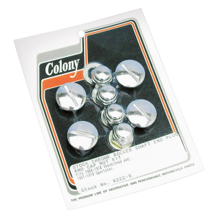 Rocker Shaft Cap & Nut Kit Blk HD71-84