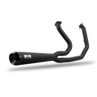 Malparidos 2-1 Edelstahl Auspuffanlage schwarz M8 Softail 18-24 Euro 4/5