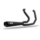 Malparidos 2-1 Edelstahl Auspuffanlage schwarz M8 Softail 18-24 Euro 4/5