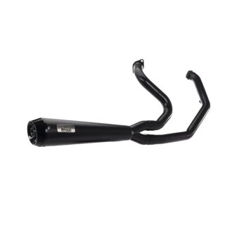 Malparidos 2-1 Edelstahl Auspuffanlage schwarz für Harley Touring 07-16 Euro 3