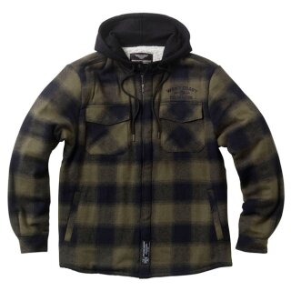 WCC Hell Bent Flanell Biker Jacke olive/black 4XL