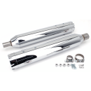 V Performance, 114mm Revolver slip-on mufflers. Chrome