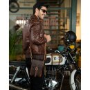 Trip Machine Moto Sling Bag Leder Tasche Cognac Braun