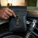 Trip Machine Moto Sling Bag Leder Tasche schwarz
