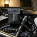 Trip Machine Moto Sling Bag Leder Tasche schwarz