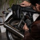 Trip Machine Moto Sling Bag Leder Tasche schwarz