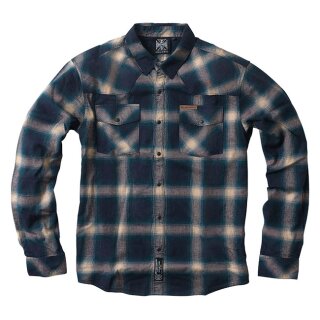 WCC Outlaw Flannel shirt blue/beige L