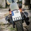 HeinzBikes All-In Kennzeichenhalter schwarz mit Rücklicht DE 180X200mm