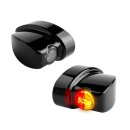 HeinzBikes Nano Winglets 3-1 Rücklicht/Blinker Set Schwarz für Harley ab 93