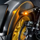 HeinzBikes Nano Winglets 3-1 Rücklicht/Blinker Set Schwarz für Harley ab 93