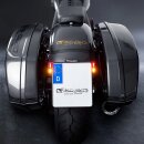 HeinzBikes All-In Kennzeichenhalter chrom mit Rücklicht DE 180X200mm