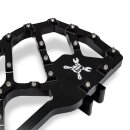 Burly Brand MX-Evolution Fahrer Trittbretter schwarz für Harley FL Modelle 83-24