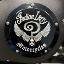 Indian Larry, Indian Larry logo derby cover. Gloss black