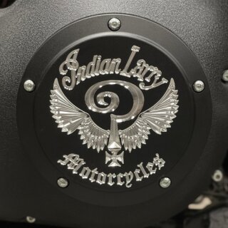 Indian Larry, Indian Larry logo derby cover. Matte black