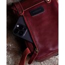Trip Machine Oberschenkeltasche Leder kirschrot