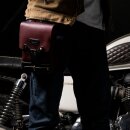 Trip Machine Oberschenkeltasche Leder kirschrot