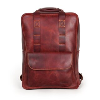 Trip Machine Eastwood Rucksack Leder Kirschrot