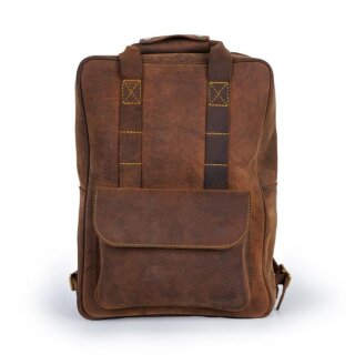 Trip Machine Eastwood Rucksack Leder Tabak braun