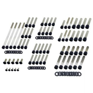 Screws4bikes Edelstahl Motorschrauben Kit schwarz Matt für Harley Breakout Fatboy 18-24