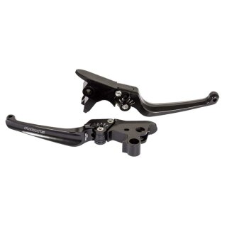 Rick`s Motorcycles Classic brake & clutch lever set. Black