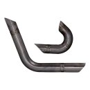 Malparidos, heat shields. Brushed. Stainless steel