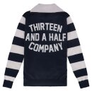 13 1/2 Outlaw half-zip Sweater navy/offwhite 4XL