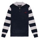 13 1/2 Outlaw half-zip Sweater navy/offwhite XXL