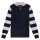 13 1/2 Outlaw half-zip Sweater navy/offwhite L