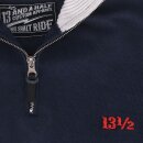 13 1/2 Outlaw half-zip Sweater navy/offwhite S
