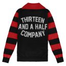 13 1/2 Outlaw half-zip Sweater black/red 4XL