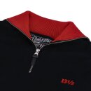 13 1/2 Outlaw half-zip Sweater black/red 4XL