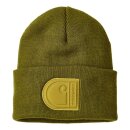 Carhartt Strickmütze mit C-Patch, dunkelbronzegrün