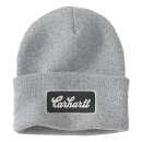 Carhartt Beanie mit Schriftzug Patch, Grau meliert