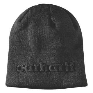 Carhartt Strickmütze mit Prägung, schwarz