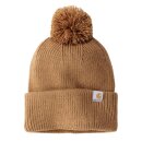 Carhartt Mütze mit Bommel braun