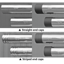 MCJ End Caps Royal 100 Slash Cut Chrome