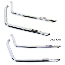 Drag Pipes Chrome/Black Slash FXST86-99