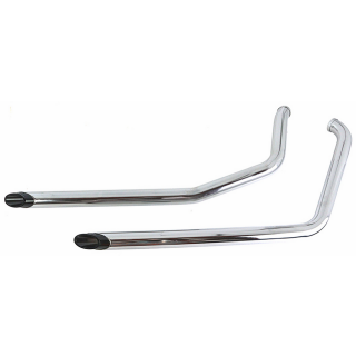 Drag Pipes Chrome/Black Slash FXST07-17