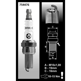4Pck Brisk AR10C Spark Plug