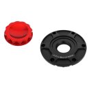 Ness 12-Kant Alu Tankdeckel Set rot für Harley...