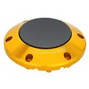 Ness Pop-Up Alu Tankdeckel Set Gold für Harley...