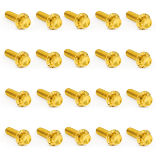 12PT Rocker Box Bolts Gold ME17-Up