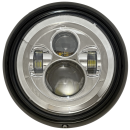 Headlight 7" Chrome/Clear Lens