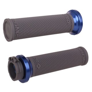 ODI Ruffian V-Twin Lock-On Griffe Grau/Blau für Harley 82-22