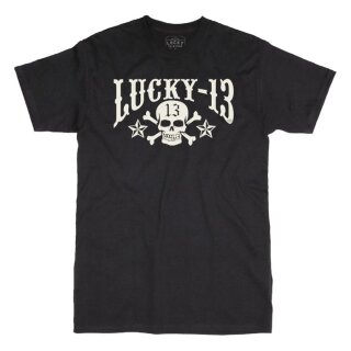 Lucky 13 Skull Stars T-Shirt schwarz XL