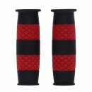13 half Outlaw Motorrad Griffe Set Schwarz Rot für 22mm 7/8 Lenker