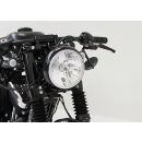 Headlight 7" Black/Clear Bottom Mount