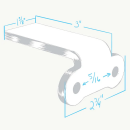 Weld-On Upper Fender Mount Flat